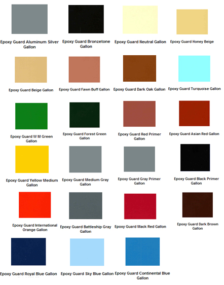 National Epoxy Paint Color Chart