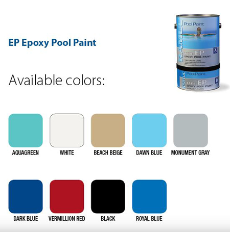 Swimming Pool Paint Color Chart