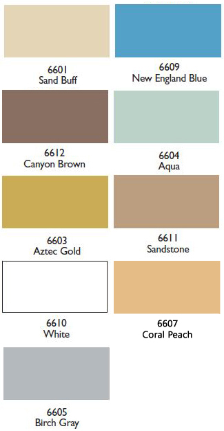 Pool Paint Color Chart